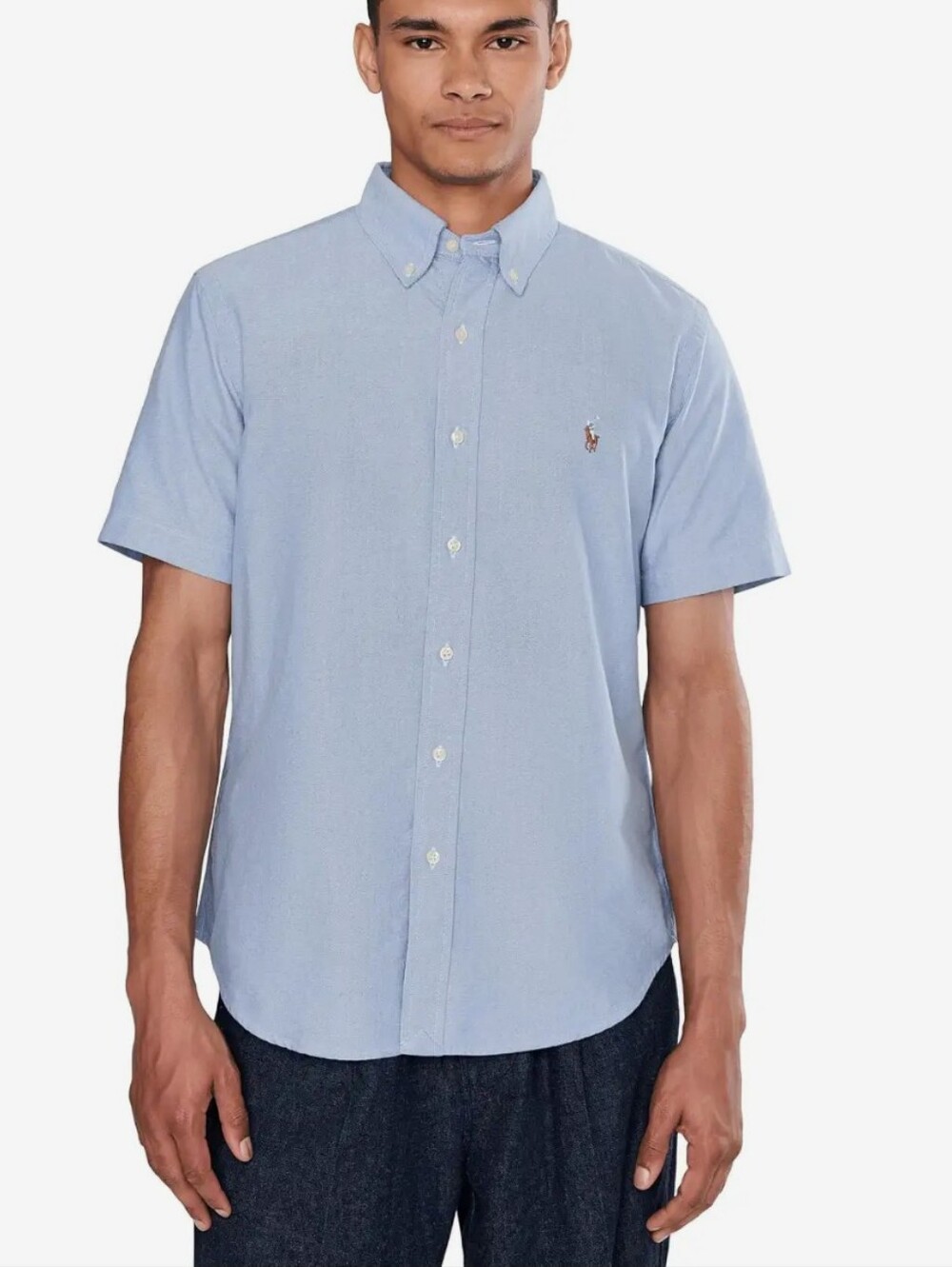 Ralph Lauren Light Blue Short Sleeve Button-Down Shirt Men's XXL